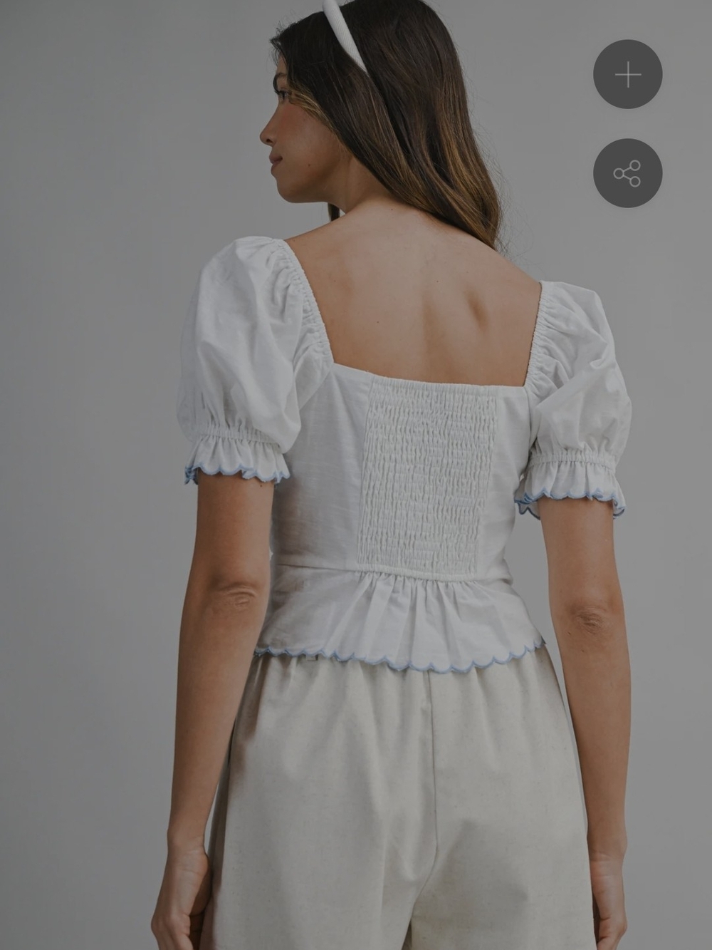 Mable HAILEY EMBROIDERY SHORT SLEEVE TOP - Picture 2 of 5